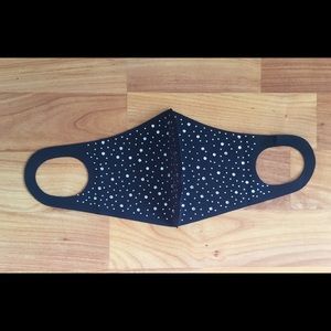 Aurora Crystal Studded Black Fashion Mask.